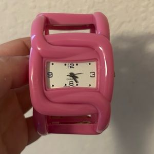 Barbie Pink Quartz Open-Loop Bangle Watch